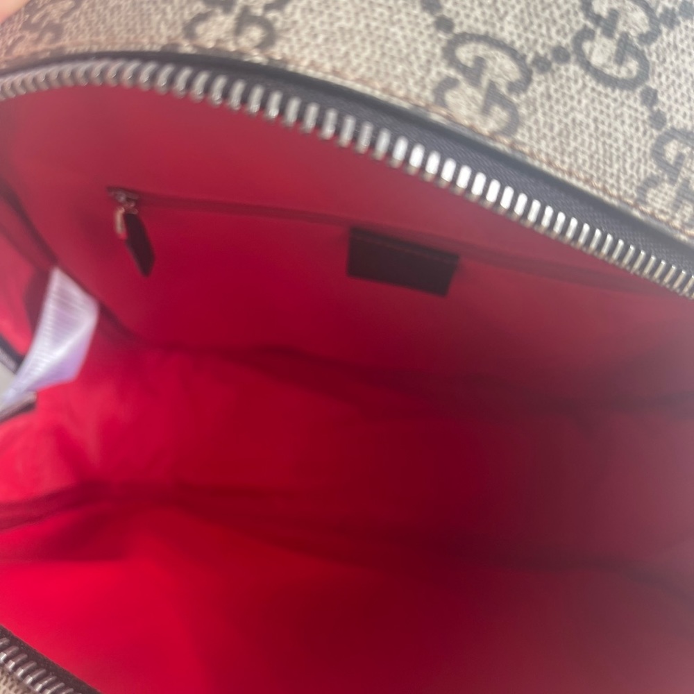 COPY - $1290 Gucci Brown Coated Canvas Punky FriendGRG Web Straps Backpack 4335… - Picture 12 of 17